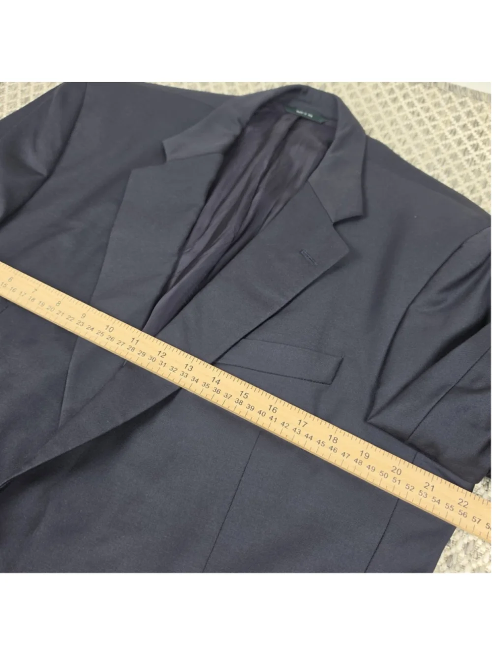 Brooks Brothers Country Club Navy Gold Button Blazer 43L Loro Piana Super 110s